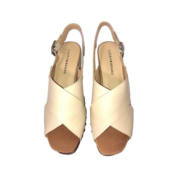 NIB LUCKY BRAND ZELKA Wedge Platform Ankle Strap Sandals Size 8-1/2M - Picture 3 of 8